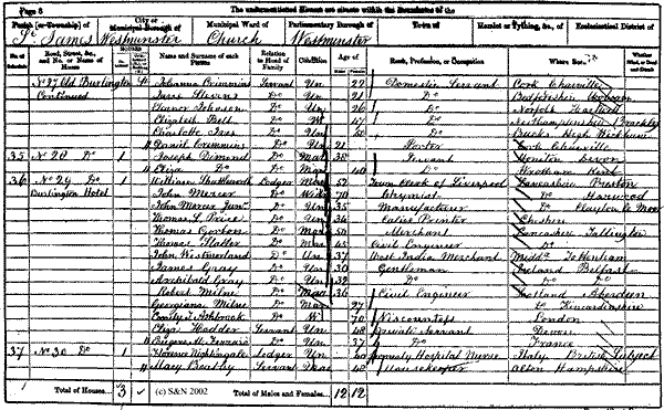 1861 Census extract